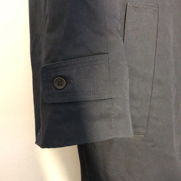 Avant Garde By Croyden Mens Trench Jacket Blue Plaid Preppy R-40 - Picture 2 of 8